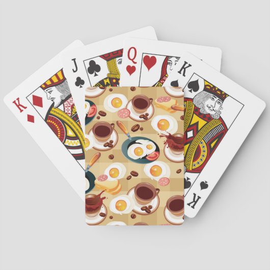 Frühstück Muster 3 Spielkarten (Rückseite)