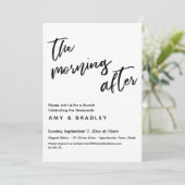 Frühstück nach der Hochzeit Handwritten Einladung (Stehend Vorderseite)