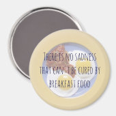 Frühstück Nahrungseier auf Plate Funny Motivierend Magnet (Vorderseite/Rückseite)