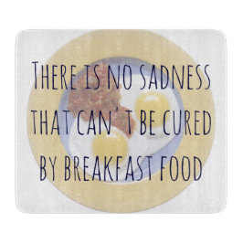 Frühstück Nahrungseier auf Plate Funny Motivierend Schneidebrett