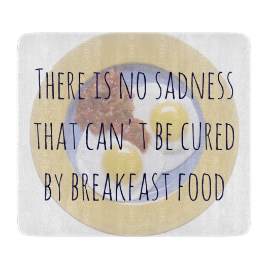 Frühstück Nahrungseier auf Plate Funny Motivierend Schneidebrett (Vorderseite)