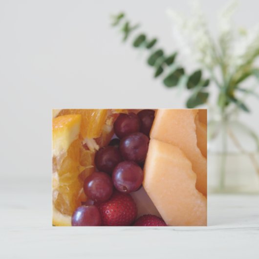 Frühstück Obst Postkarte (Stehend Vorderseite)