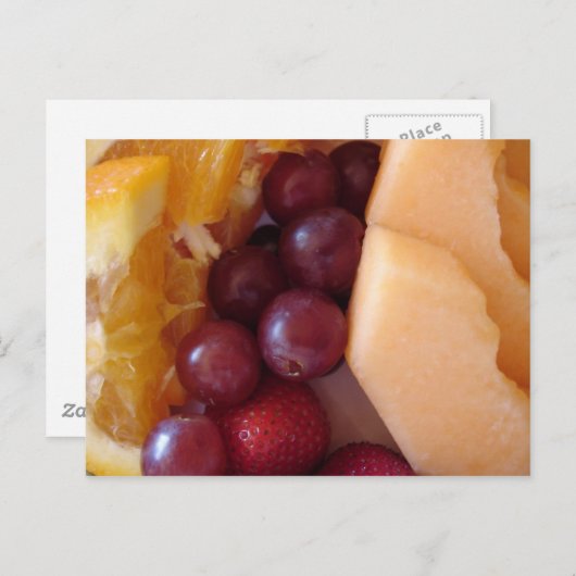 Frühstück Obst Postkarte (Vorne/Hinten)