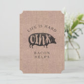 Frühstück oder Brunch Picnic Party für Bacon Liebh Einladung (Stehend Vorderseite)