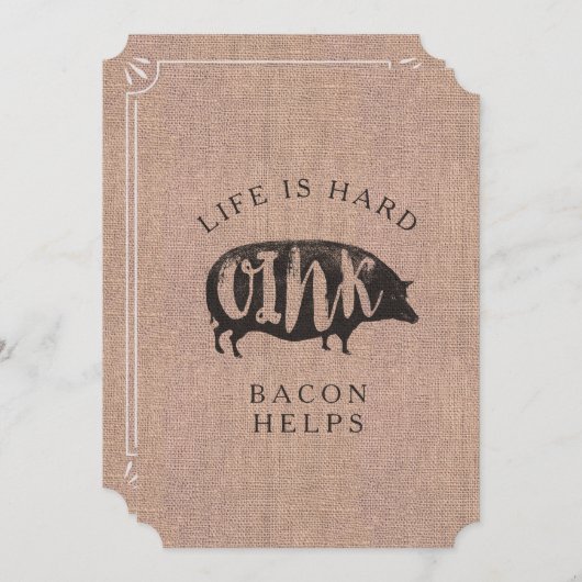 Frühstück oder Brunch Picnic Party für Bacon Liebh Einladung (Vorne/Hinten)