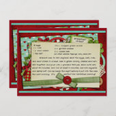 Frühstück Omelet Weihnachts RECIPE CARD Feiertagspostkarte (Vorne/Hinten)