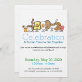 Frühstück Party Food Icon Einladung (Vorne/Hinten)