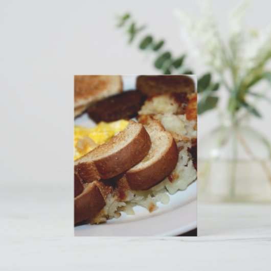 Frühstück Pile Postkarte (Stehend Vorderseite)