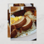 Frühstück Pile Postkarte (Vorne/Hinten)