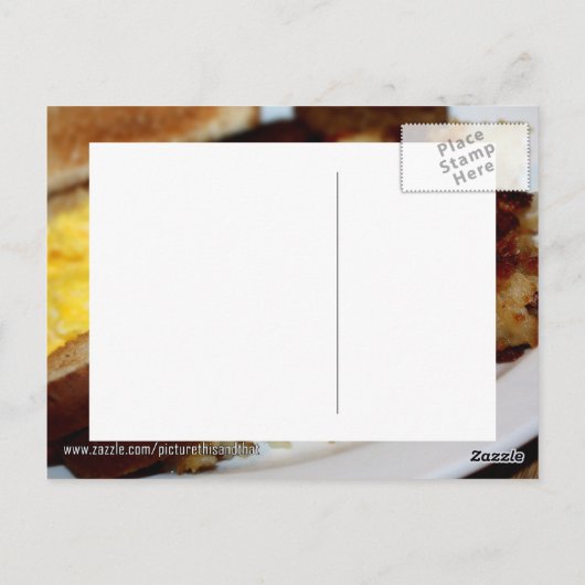 Frühstück Pile Postkarte (Rückseite)