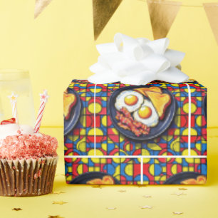 Frühstück Pop-Art Geschenkpapier