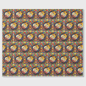 Frühstück Pop-Art Geschenkpapier (Flach)
