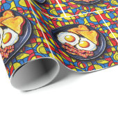 Frühstück Pop-Art Geschenkpapier (Rolleneckpunkt)