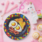 Frühstück Pop-Art Pappteller (Party)