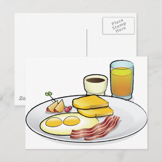 Frühstück Postkarte (Vorne/Hinten)