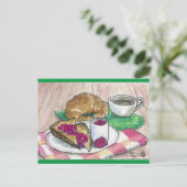 Frühstück Postkarte (Stehend Vorderseite)