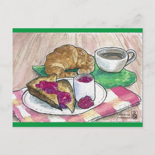 Frühstück Postkarte (Vorderseite)