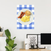 Frühstück Ron Swanson Bacon Eier und Toast Poster (Heimbüro)