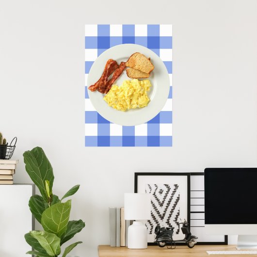 Frühstück Ron Swanson Bacon Eier und Toast Poster (Heimbüro)