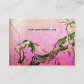 FRÜHSTÜCK, rosa violett braun Visitenkarte (Rückseite)