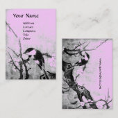 FRÜHSTÜCK, rosa violett braun Visitenkarte (Vorne/Hinten)