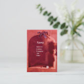 FRÜHSTÜCK ROT HANGED GRAPES Rustikal Visitenkarte (Stehend Vorderseite)