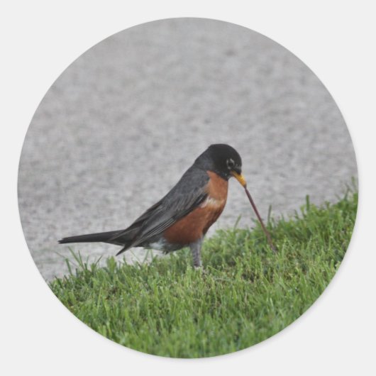 Frühstück Runder Aufkleber (Vorderseite)