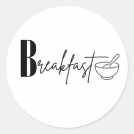 Frühstück Runder Aufkleber