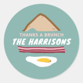 FRÜHSTÜCK RUNDER AUFKLEBER (Vorderseite)