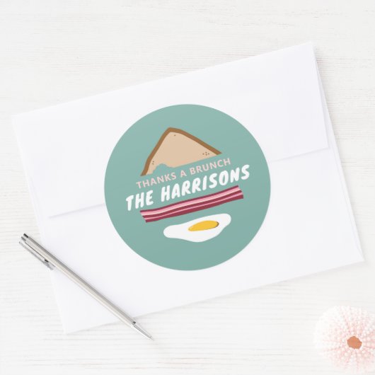 FRÜHSTÜCK RUNDER AUFKLEBER (Umschlag)