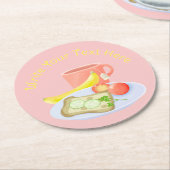 Frühstück Runder Pappuntersetzer (Angewinkelt)