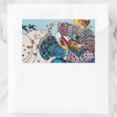 FRÜHSTÜCK / SCHNELLKOSTENDESIGNER RECHTECKIGER AUFKLEBER (Tasche)