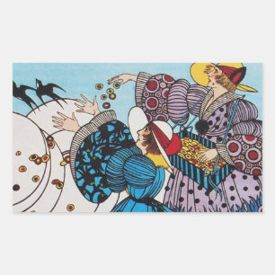 FRÜHSTÜCK / SCHNELLKOSTENDESIGNER RECHTECKIGER AUFKLEBER