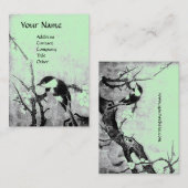 FRÜHSTÜCK, schwarz, grau, grün Visitenkarte (Vorne/Hinten)