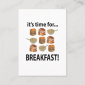 Frühstück seine Zeit für das Frühstück Café Visitenkarte (Vorderseite)
