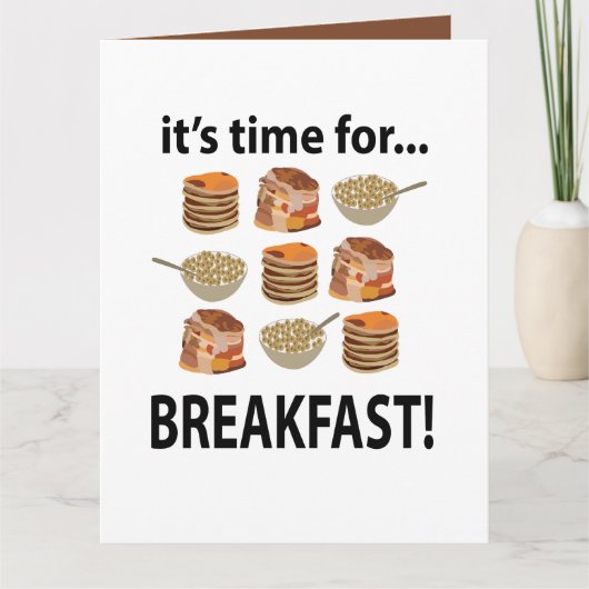 Frühstück seine Zeit für das Frühstück Karte (Vorderseite)