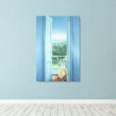 Frühstück St. Maxime 1984 Leinwanddruck (Insitu (Holzboden))