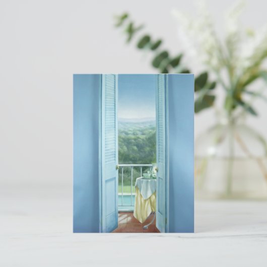 Frühstück St. Maxime 1984 Postkarte (Stehend Vorderseite)