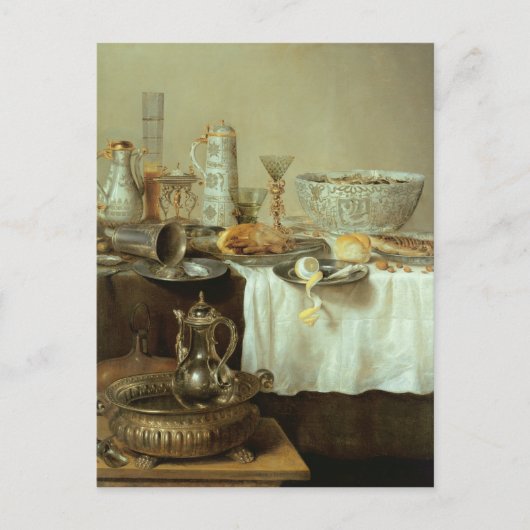 Frühstück Stillleben, 1638 Postkarte (Vorderseite)