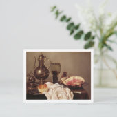 Frühstück Stillleben (Öl auf Tafel) Postkarte (Stehend Vorderseite)