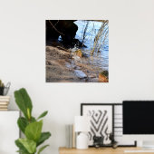 Frühstück, Strandleben Poster (Heimbüro)