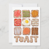 Frühstück Toast Brunch Einladungen (Rückseite)