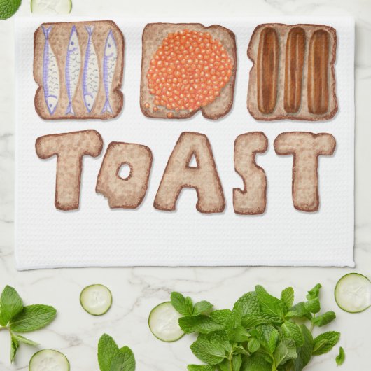 Frühstück Toast Küchentücher (Gefaltet)