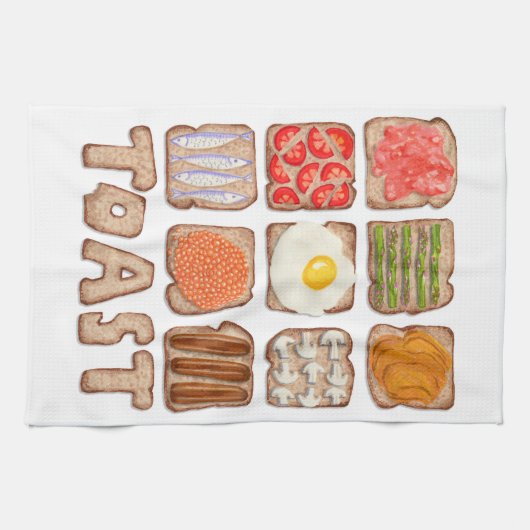 Frühstück Toast Küchentücher (Horizontal)