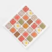 Frühstück Toast Muster Papier Napkins Serviette (Ecke)