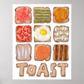 Frühstück Toast Poster (Vorne)