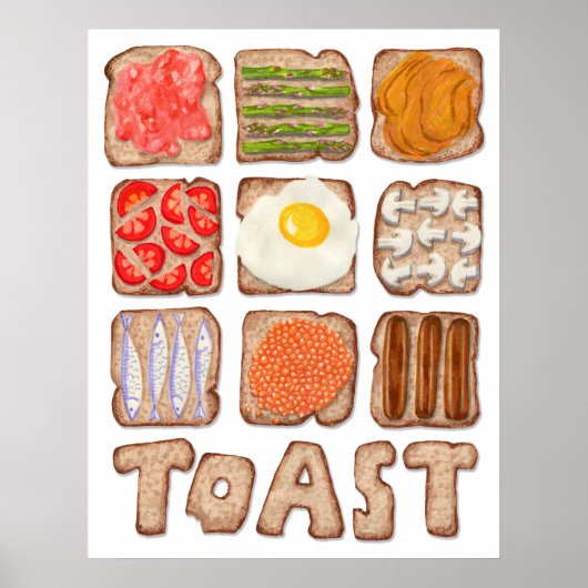 Frühstück Toast Poster (Vorne)