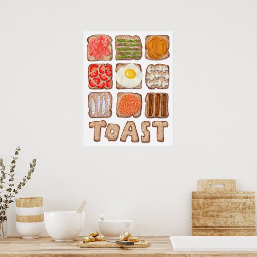 Frühstück Toast Poster (Küche)