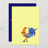 Frühstück Treffen-oben Sozialhahn-Party Einladung (Vorne/Hinten)