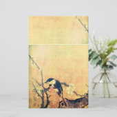 FRÜHSTÜCK UND BLUME BAUM Gelb braun Briefpapier (Stehend Vorderseite)